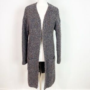 UNIVERSAL THREAD BROWN TEAL ORANGE FLECK CHUNKY CARDIGAN SWEATER WOMENS SMALL